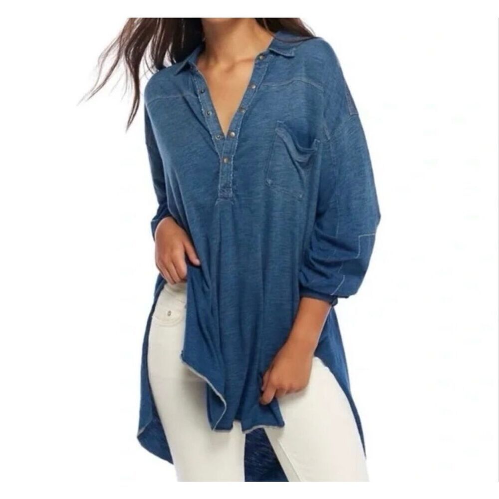 Ladies Free People/We The Free “Love This Henley” Tunic top